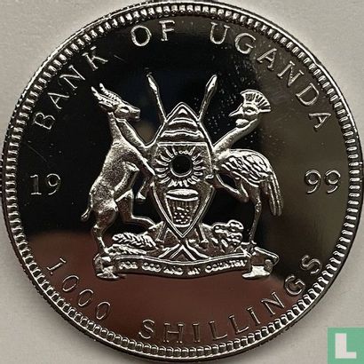 Uganda 1000 shillings 1999 "Netherlands 1 euro" - Afbeelding 1