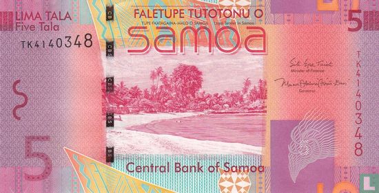 Samoa 5 Tala  - Afbeelding 1