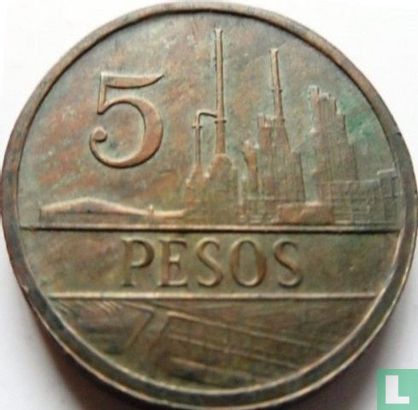 Colombia 5 pesos 1988 (type 2) - Image 2