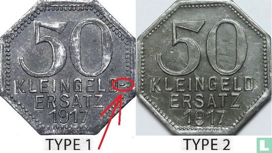 Tübingen 50 pfennig 1917 (ijzer - type 1) - Afbeelding 3