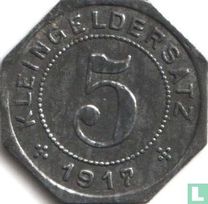 Tübingen 5 pfennig 1917 (zinc) - Image 1