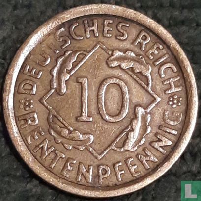 Empire allemand 10 reichspfennig 1924 (F - fauté) - Image 2