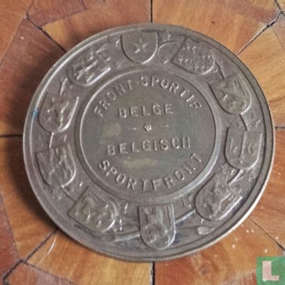 Belgique - Médaille de Table en Bronze Léopold III (1934 - 1951) Front Sportif Belge - TTB - Bild 2