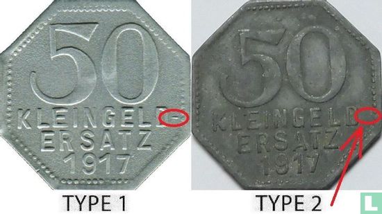Tübingen 50 pfennig 1917 (zinc - type 2) - Image 3