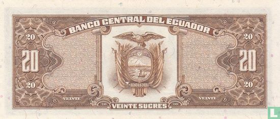 Equateur 20 Sucres 1986 (2) - Image 2