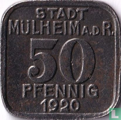 Mülheim 50 pfennig 1920 (type 2) - Afbeelding 1