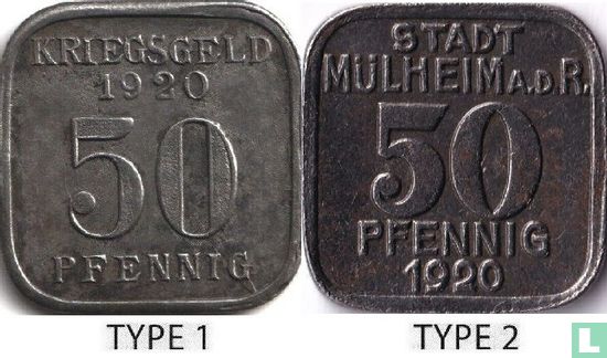 Mülheim 50 pfennig 1920 (type 2) - Afbeelding 3