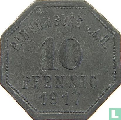 Bad Homburg 10 pfennig 1917 - Afbeelding 1