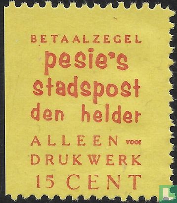 Pesie's stadspost Den Helder