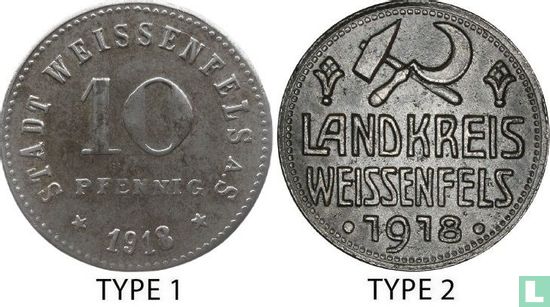 Weissenfels 10 pfennig 1918 (zink - gladde rand) - Afbeelding 3