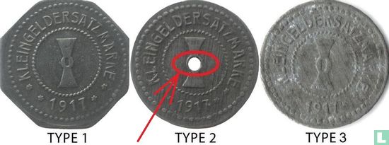 Mühlhausen in Thüringen 5 pfennig 1917 (zink - type 2) - Afbeelding 3
