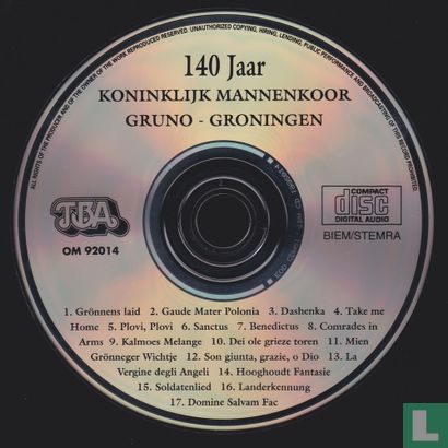 140 Jaar Koninklijk Mannenkoor Gruno - Groningen - Bild 3