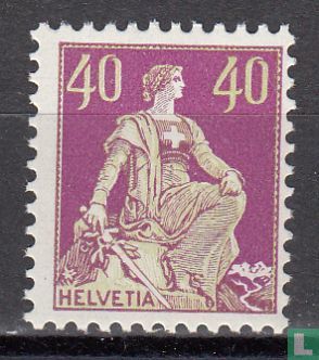 Helvetia assise avec épée