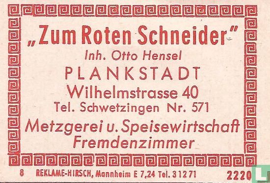 Zum Roten Schneider - Otto Hensel