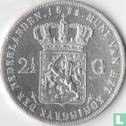 Nederland 2½ gulden 1854 (1854/2) - Afbeelding 1