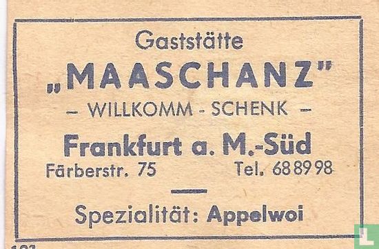 Gaststätte Maaschanz