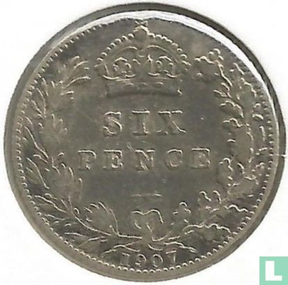 Verenigd Koninkrijk 6 pence 1907 - Afbeelding 1