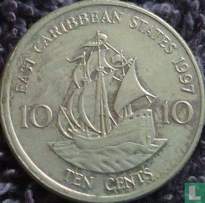 États des Caraïbes orientales 10 cents 1997 - Image 1