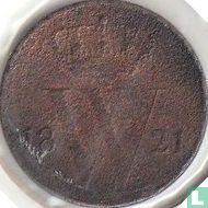 Nederland ½ cent 1821 (mercuriusstaf) - Afbeelding 1