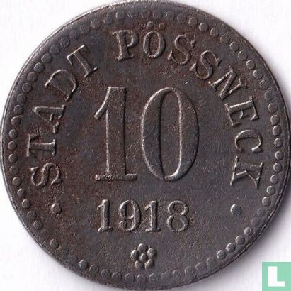 Pössneck 10 pfennig 1918 - Afbeelding 1