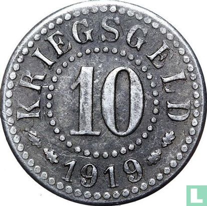 Francfort sur l'Oder 10 pfennig 1919 (type 2) - Image 1
