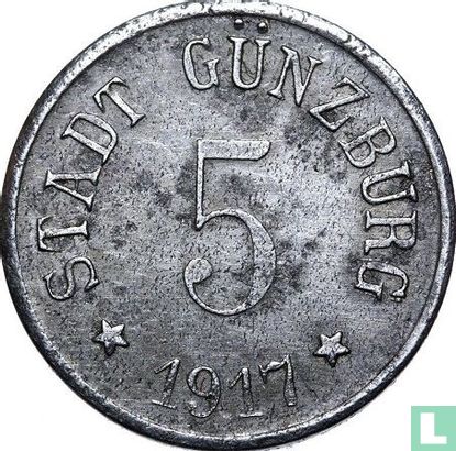 Günzburg 5 Pfennig 1917 (Eisen) - Bild 1