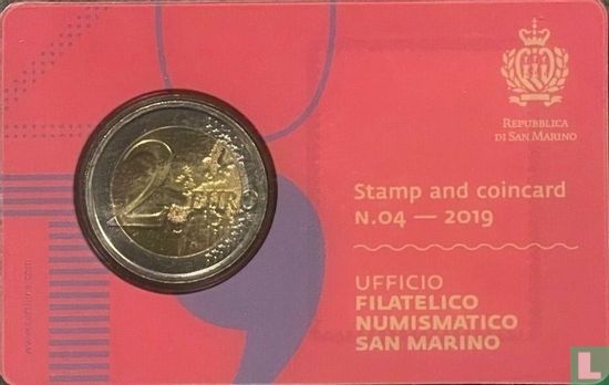 Saint-Marin 2 euro 2019 (stamp & coincard n°4) - Image 2
