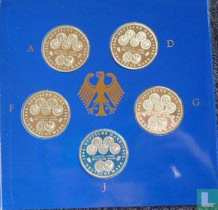 Germany mint set 1998 (PROOF) "50th anniversary of the Deutsche Mark" - Image 3