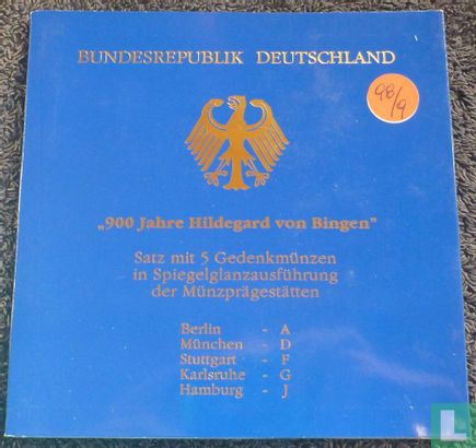 Germany mint set 1998 (PROOF) "900th anniversary Birth of Hildegard von Bingen" - Image 1