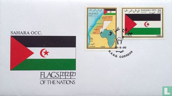 Flagge und Karte