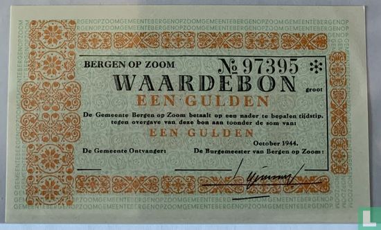 Argent d'urgence 1 Gulden Bergen op Zoom PL205.1.a - Image 1