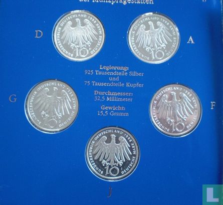 Germany mint set 1998 (PROOF) "900th anniversary Birth of Hildegard von Bingen" - Image 3