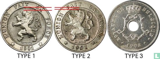 België 5 centimes 1901 (FRA - type 2) - Afbeelding 3