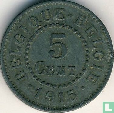 Belgium 5 centimes 1915 - Image 1