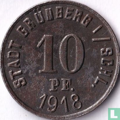 Grünberg 10 pfennig 1918 - Image 1