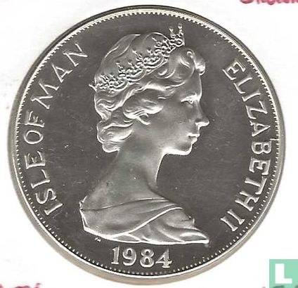 Isle of Man 1 crown 1984 (PROOF - silver) "1984 Summer Olympics in Los Angeles - gymnastics" - Image 1