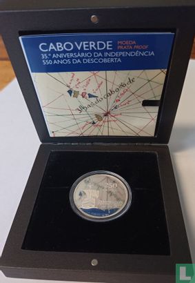 Kaapverdië 250 escudos 2010 (PROOF) "35th anniversary of Independence - 550th anniversary of Discovery of Cape Verde Islands" - Afbeelding 3