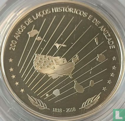 Cape Verde 200 escudos 2018 (PROOF) "200 years of historic ties and friendship between the USA and Cape Verde" - Image 1
