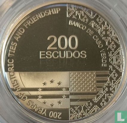 Cape Verde 200 escudos 2018 (PROOF) "200 years of historic ties and friendship between the USA and Cape Verde" - Image 2