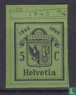 100 ans double timbre de Genève à gauche