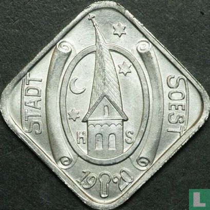 Soest 10 pfennig 1920 - Afbeelding 1