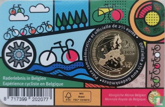 België 2½ euro 2023 (coincard - NLD) "Cycling experience in Belgium" - Afbeelding 2