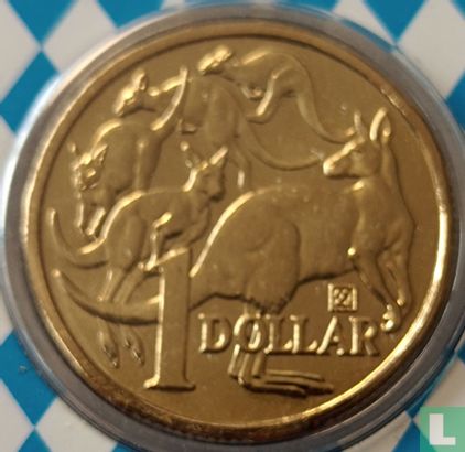Australië 1 dollar 2019 (coincard - met pretzel privy merk) - Afbeelding 3