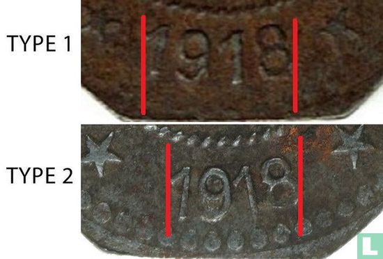 Zwickau 10 pfennig 1918 (type 2) - Afbeelding 3