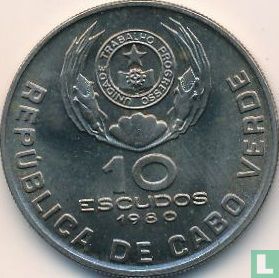 Kaapverdië 10 escudos 1980 - Afbeelding 1
