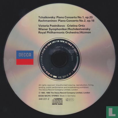 Tchaikovsky Piano Concerto No.1 / Rachmaninov: Piano Concerto No.2 - Afbeelding 3