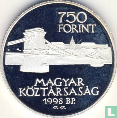 Hongrie 750 forint 1998 (BE) "125th anniversary Unification of cities Buda and Pest" - Image 1