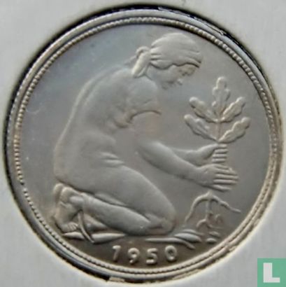 Allemagne 50 pfennig 1950 (BANK DEUTSCHER LÄNDER - G) - Image 1