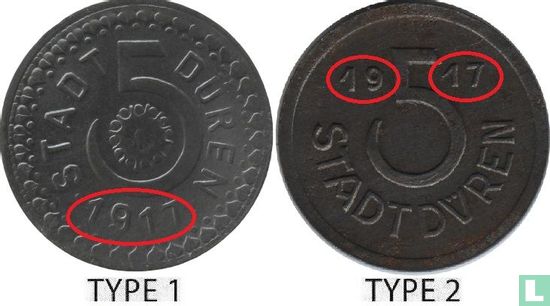 Düren 5 pfennig 1917 (type 2) - Image 3