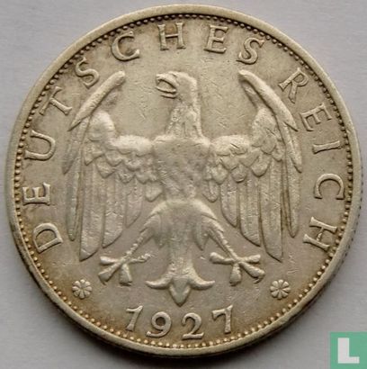 Empire allemand 2 reichsmark 1927 (E) - Image 1